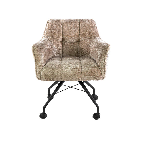 Giga Meubel Eetkamerstoel Alura - Zand - Incl. Wieltjes - Set van 2 - vtwonen shop