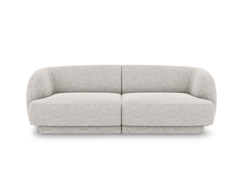 Micadoni Bank Miley 2-zits, chenille, lichtgrijs - 90x180x70cm