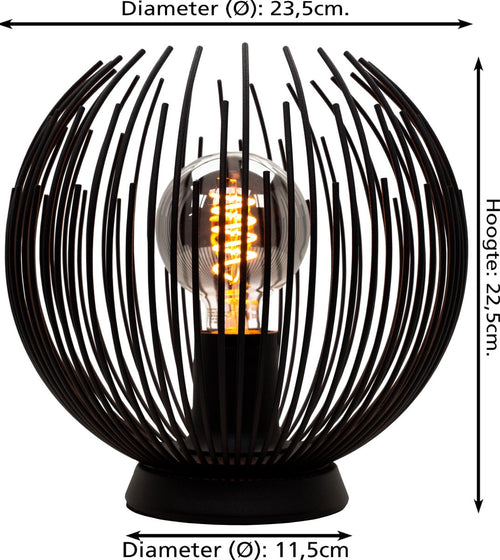 EGLO tafellamp Venezuela-A  - E27 - 22,5 cm - Zwart - vtwonen shop