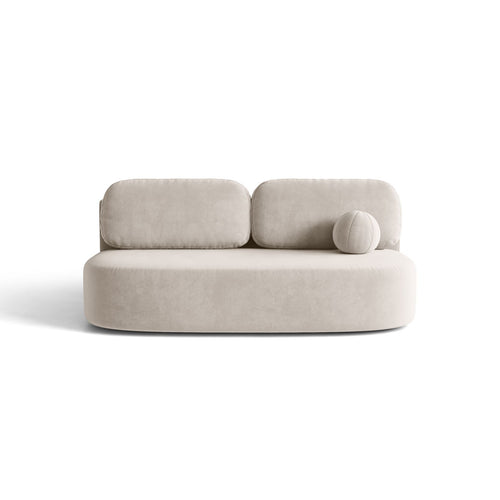 Cosmopolitan Design - Slaapbank met opbergdoos Sophia 3-zits, flueel beige - 110x202x89cm
