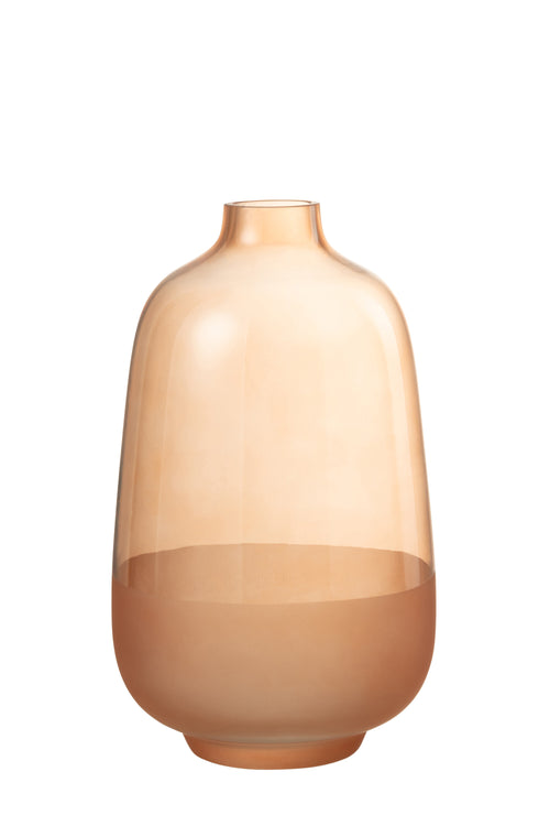 J-Line vaas Hany - glas - perzik - large - 27 cm hoog - vtwonen shop