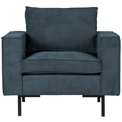 WOOOD fauteuil Arwin- Staalblauw - vtwonen shop