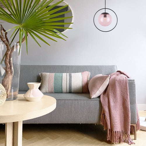 Malagoon kussen - pastel multicolor bouclé - 40x70cm