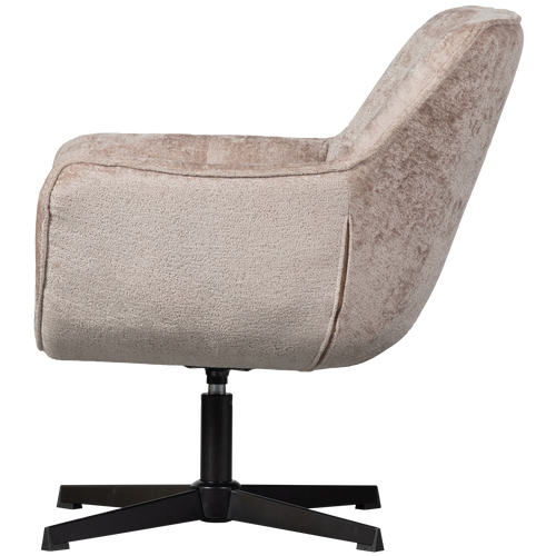 WOOOD draaibare fauteuil Wibo - Chenille - Taupe - 94x71x83 - vtwonen shop