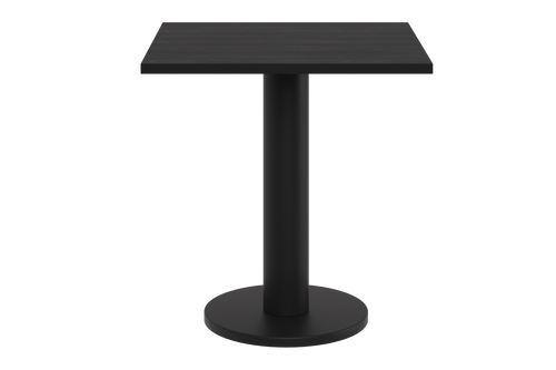 noo.ma Sool Cafétisch 70x70 cm - Black Oak melamine, Vulcano Black stalen onderstel