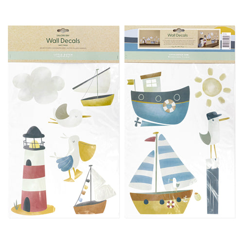 Little Dutch Luxe Muurstickers - Sailors Bay - 2x 42x30cm - vtwonen shop