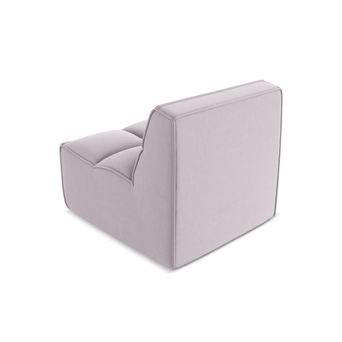 LaMiaSofa Bankmodule midden Belluno - velours - lavendel - 80x93x75