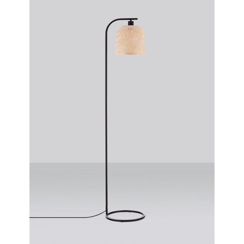 Nova Luce INTRA Vloerlamp Zwart, Natuurlijk E27 1x12W