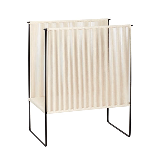 Hübsch tijdschriftenhouder String - katoen/ijzer - 43x25xh50cm