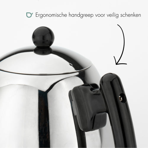 Bredemeijer - Theepot Duet Classic 1,2L zwart beslag