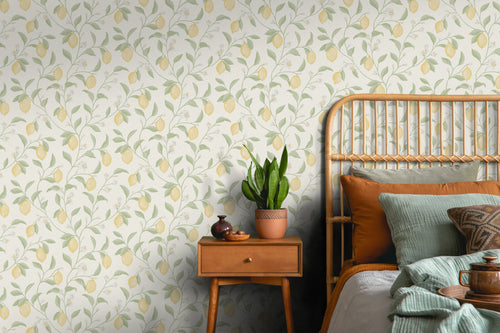 Sanders & Sanders behang fruit groen en geel - 53 cm x 10 m - 641014
