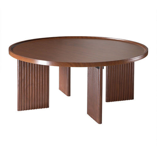 Calicosy - NAIA Salontafel - Donkerbruin hout - 80x80x35 cm
