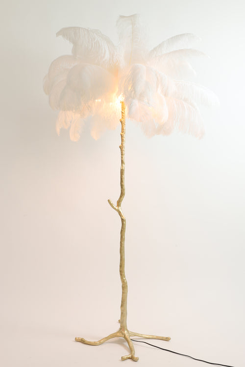 Light & Living vloerlamp FEATHER - wit - Ø95x180cm - vtwonen shop