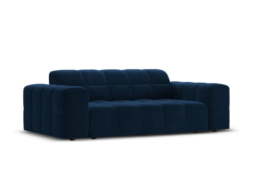 Cosmopolitan Design Bank Chicago 2-zits, flueel koningsblauw - 102x178x78cm