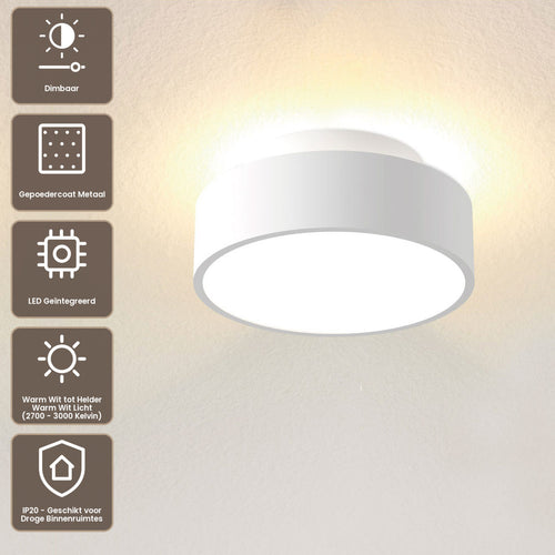 Artdelight Plafondlamp Chicago 150 - Wit