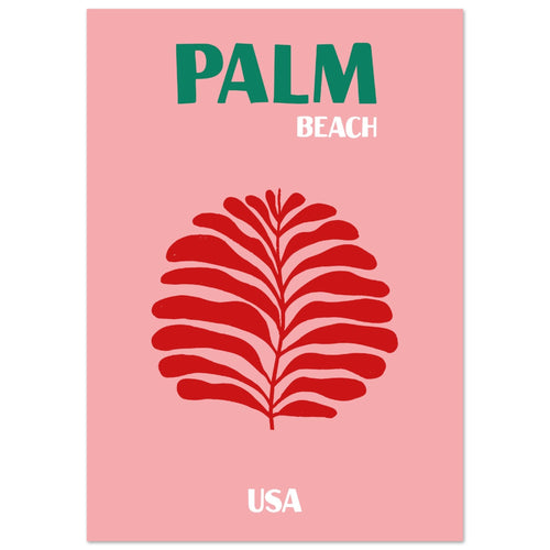 Artfulprints  USA - Palm Beach   poster A4 21x29.7 cm - vtwonen shop