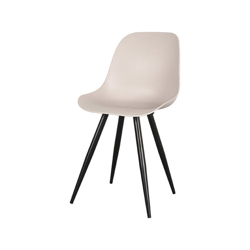 LABEL51 Eetkamerstoel Monza - Zand Kunststof - Zithoogte 50cm - Set van 2 - vtwonen shop