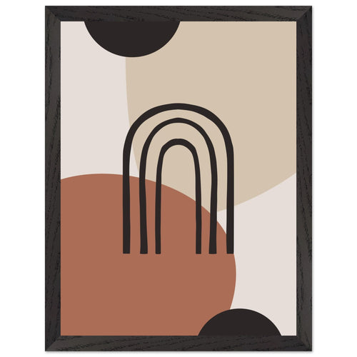 Artfulprints Poster met Lijst Boho - Natural arches   - 30x40 cm - Terracotta