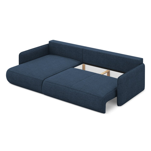 LaMiaSofa hoekbank links Palermo - chenille stof - koningsblauw - 240x148x86