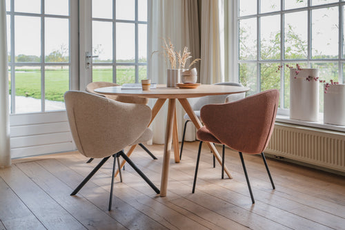 HelloTable eettafel Novum 30 - rond - � 130 cm - eiken naturel - vtwonen shop