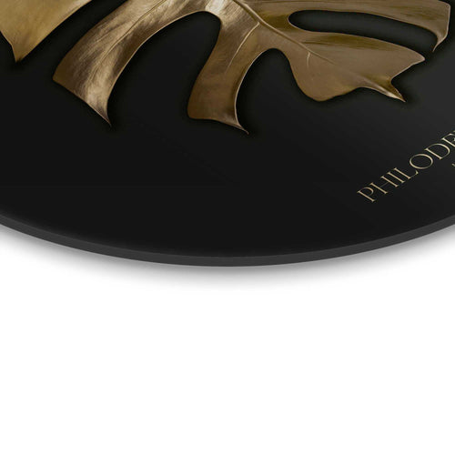 Reinders glasschilderij Monstera Goud - Ø 50cm