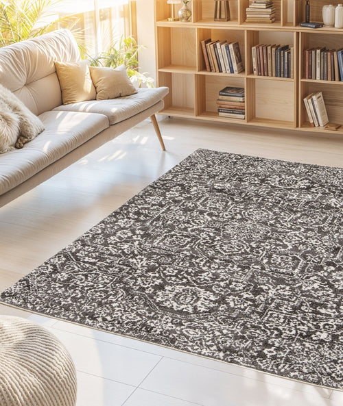 AFK Living vloerkleed Mirza - reliëfeffect - grijs - 200 x 290 cm - vtwonen shop