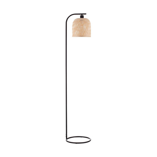 Nova Luce INTRA Vloerlamp Zwart, Natuurlijk E27 1x12W