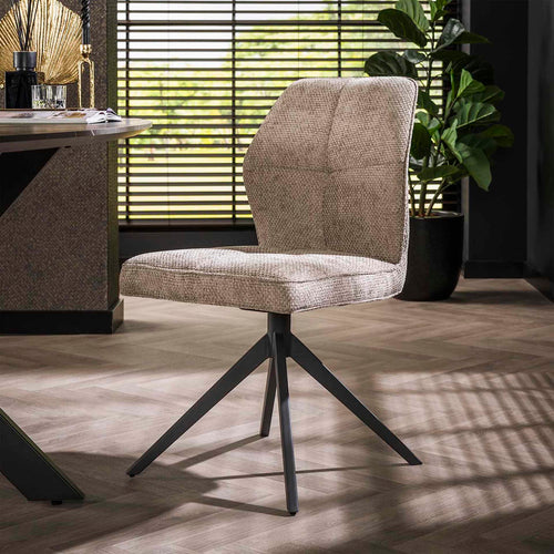 Giga Meubel Eetkamerstoel Spring - Taupe Stof