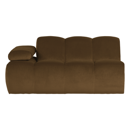 WOOOD 1,5-zits bank arm links Mojo - Velvet - Honinggeel - 74x164x97