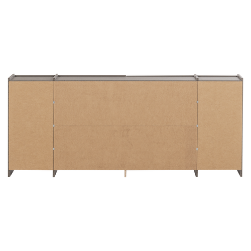 WOOOD dressoir 200 cm Brock - Essen Fineer - Warmgrijs - 85x200x44