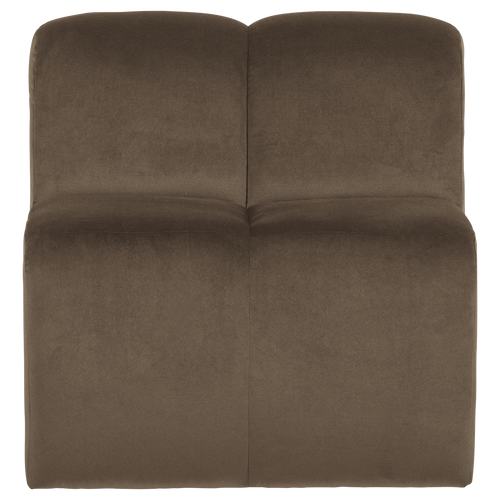 WOOOD eetbank 84 cm met rugleuning Mojo - Velvet - Taupe - 83x84x73