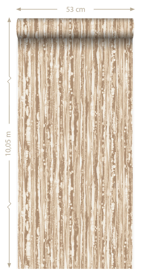 Origin Wallcoverings behang strepen glanzend brons - 53 cm x 10,05 m - 347217 - vtwonen shop