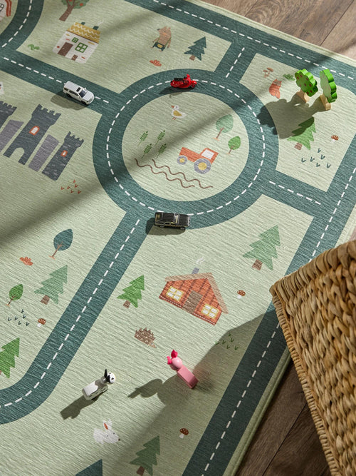 benuta kindervloerkleed Linus - groen - 120x170 cm
