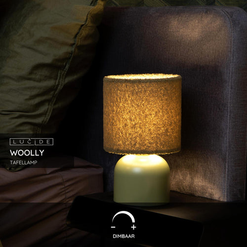 Lucide tafellamp WOOLLY - 1xE14 - Groen - vtwonen shop