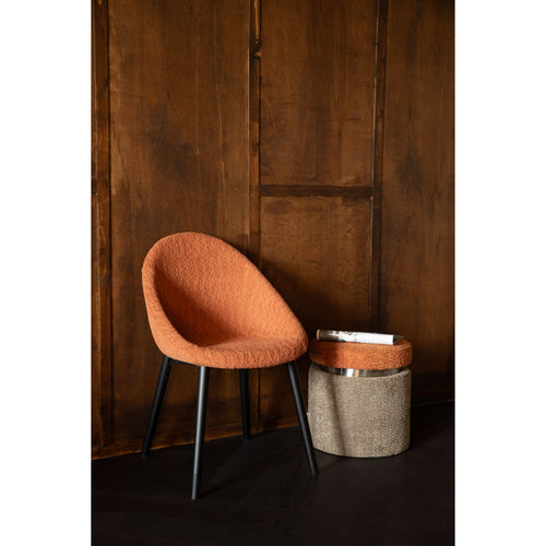 Dutchbone Sen Poef Brown Orange - Bruin - vtwonen shop