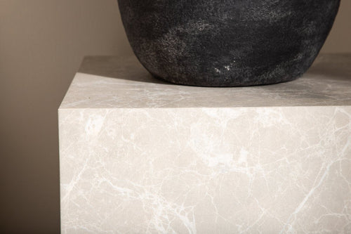 Rebellenclub Salontafel Tusani - 40 x 40 cm - Beige Marmerlook