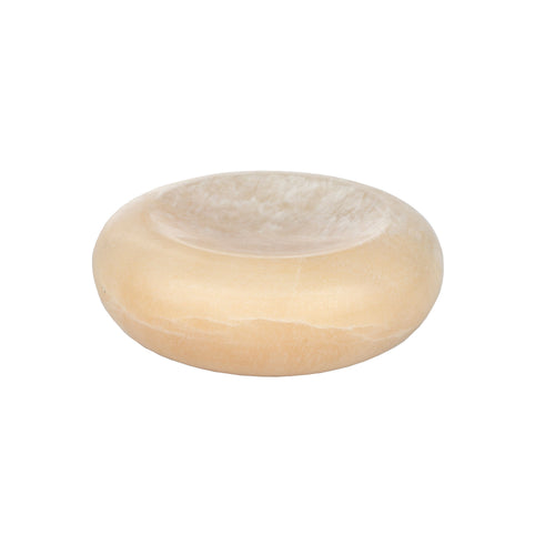 Dutchbone Onno Tray/ Decoratie schaal Onyx Natuursteen  - Geel