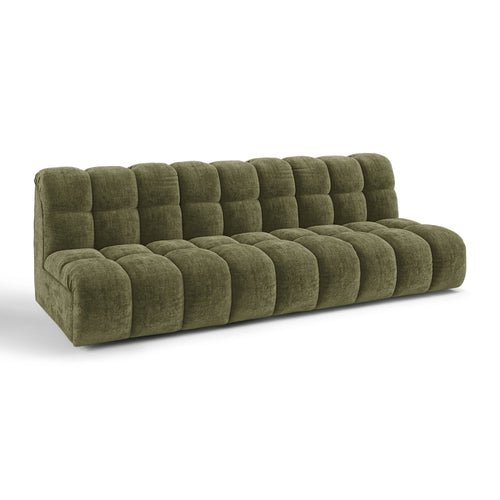 Premium Interiors - Bank SEVEN - gegaufreerd fluweel vintage groen 243cm