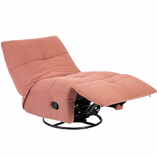 StarFurn Fauteuil Lazy - Roze Stof - Draaibaar & Relaxfunctie - vtwonen shop
