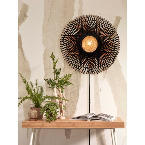 GOOD&MOJO wandlamp Kalimantan - zwart - Ø87cm - vtwonen shop