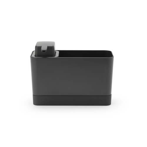 Brabantia SinkSide Aanrecht Organiser Set, Aanrechtbakje en Zeepdispenser - Dark Grey