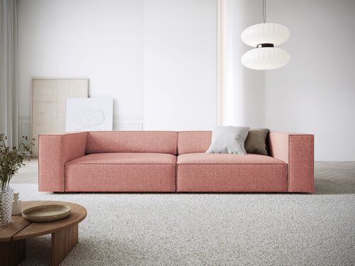 Cosmopolitan Design Bank Arendal 4-zits, chenille, roze - 102x244x70cm