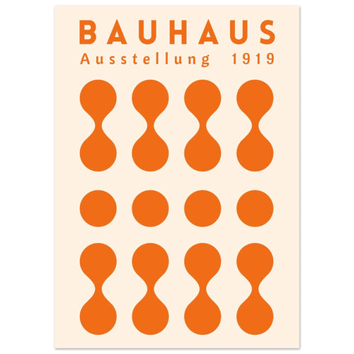 Artfulprints  Bauhaus - Ausstellung orange   poster 50x70 cm - vtwonen shop