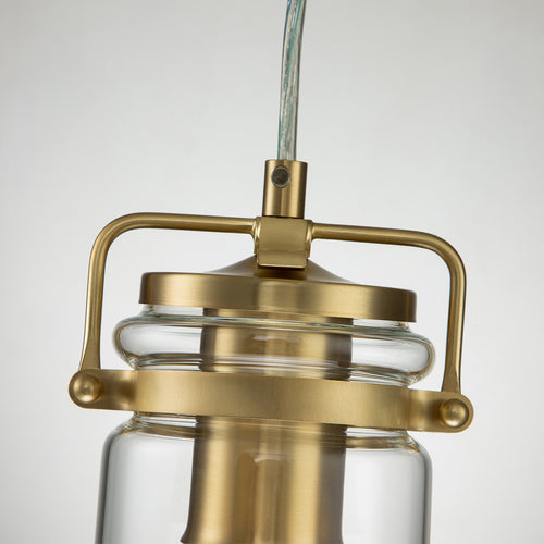 Elstead Kichler Brinley Koepel Hangende Plafondlamp Geborsteld Messing