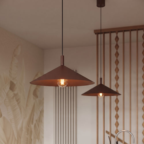 Sollux Lighting Hanglamp NOX 40 bruin - 40x40x135cm
