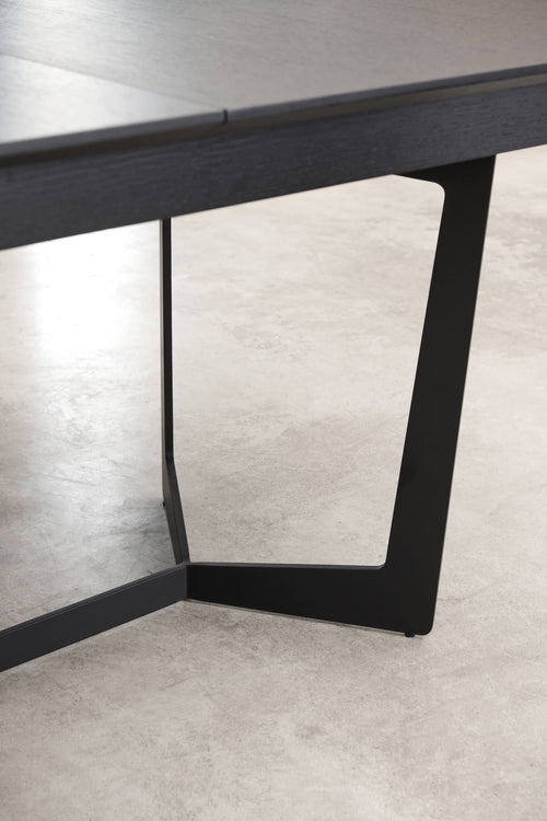 Furnhouse uitschuifbare eettafel Tokyo - Zwart - 200/250x100 cm