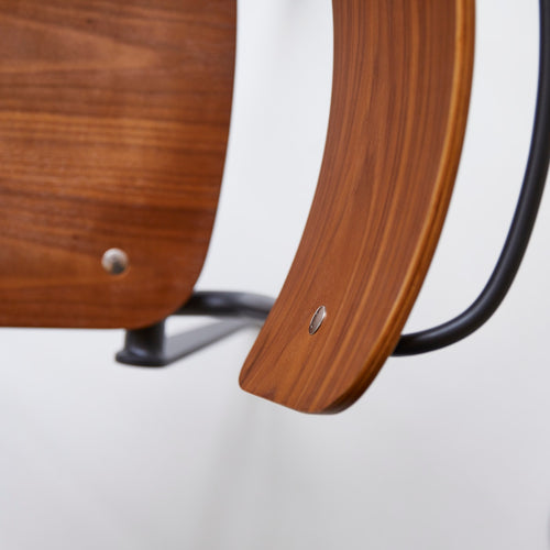 Tikamoon Stoel van notenhout en zwart metaal - Zwart - vtwonen shop