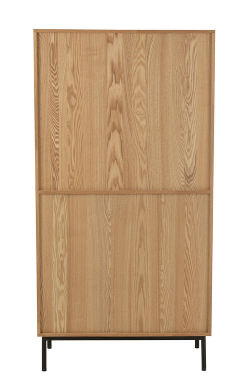 J-Line kast Vakken - metaal - naturel/zwart