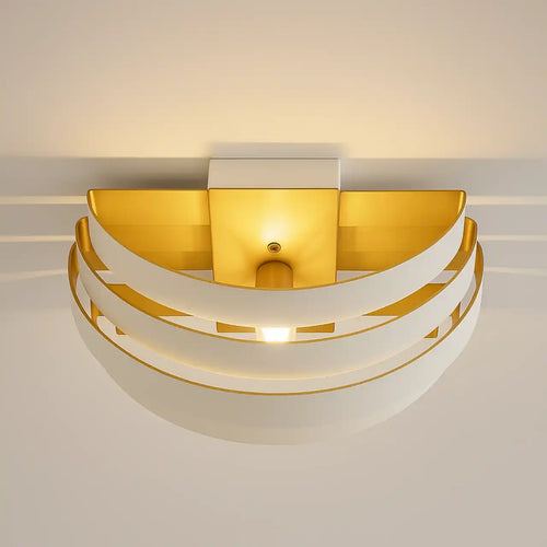 Highlight wandlamp Scudo - 1 lichts - 12.5  x 12.5   cm - wit goud - vtwonen shop