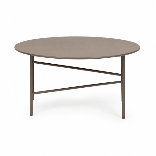 Lisomme Mila metalen tuin salontafel taupe - Ø70 cm